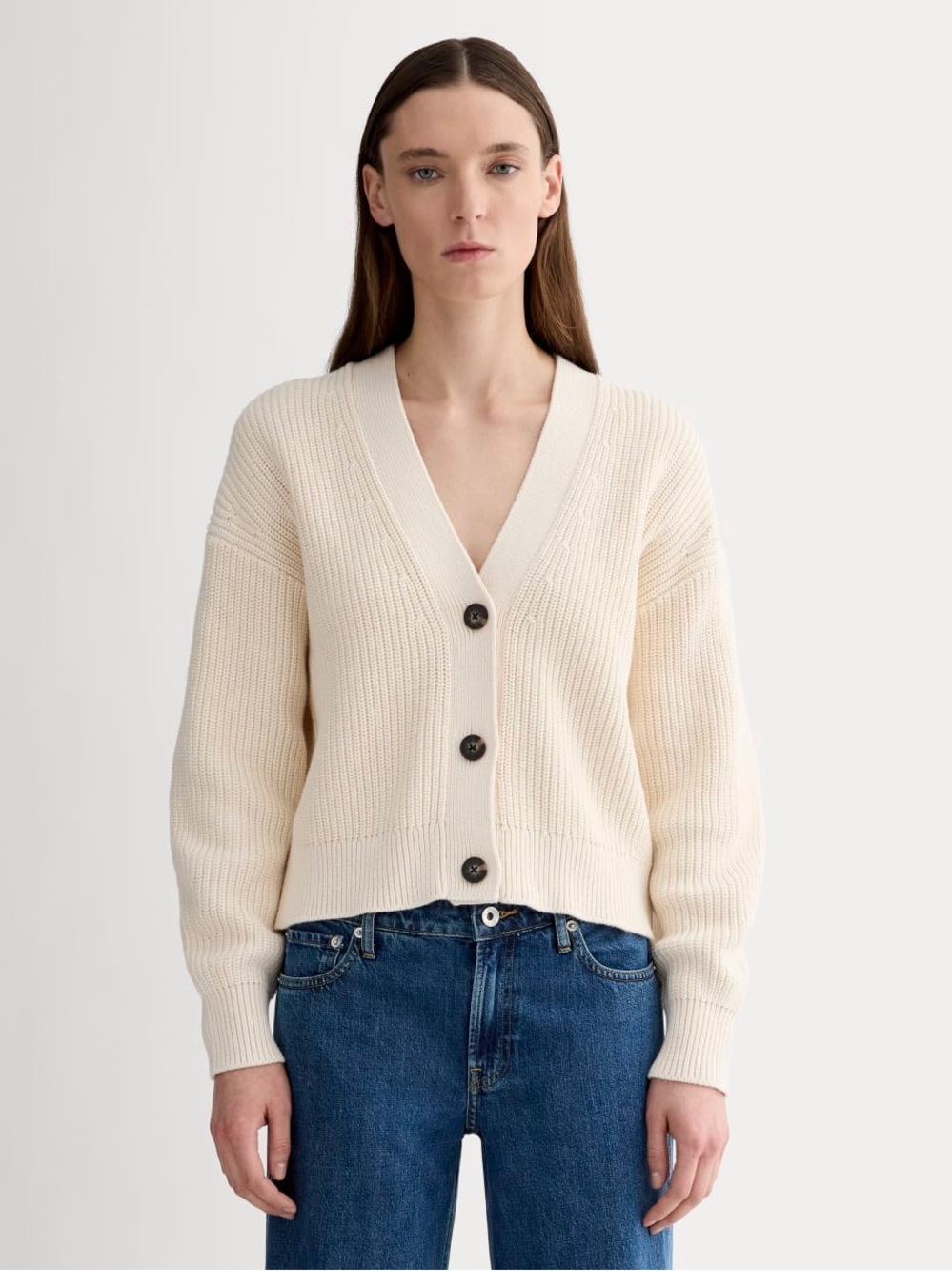 Everlane The Boxy Cardigan in Everyday Cotton
